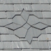 détail sur un toit en ardoises
