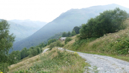 Montagne dans la brume